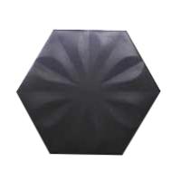 Hexagon Flower Satin Black - Q-Dekor